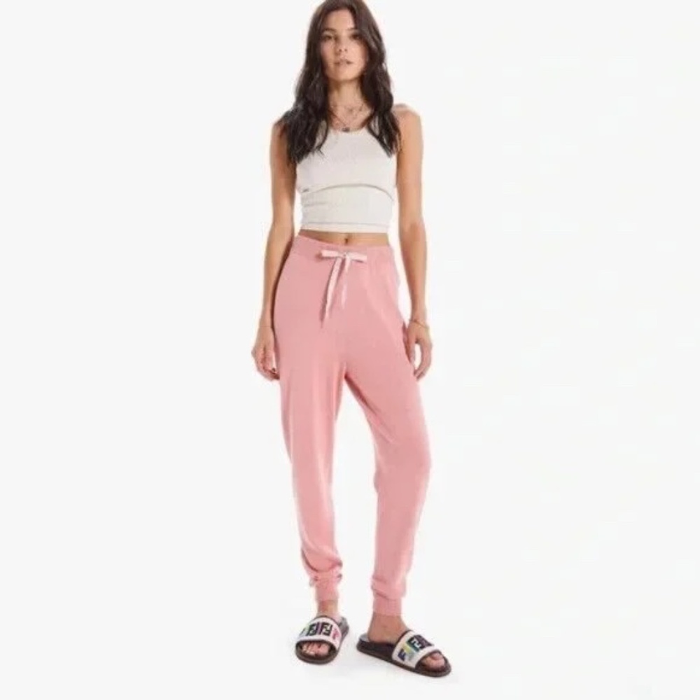 $258 - MOTHER The Blissful Ankle Sweatpants in Rose Of Sharon Pink